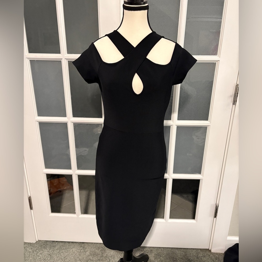 BCBG Cold Shoulder Bodycon Dress Sz M